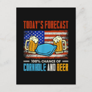 Today's Forecast Cornhole And Beer  Enclosure Card