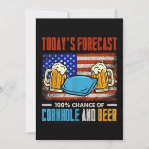 Today's Forecast Cornhole And Beer Invitation