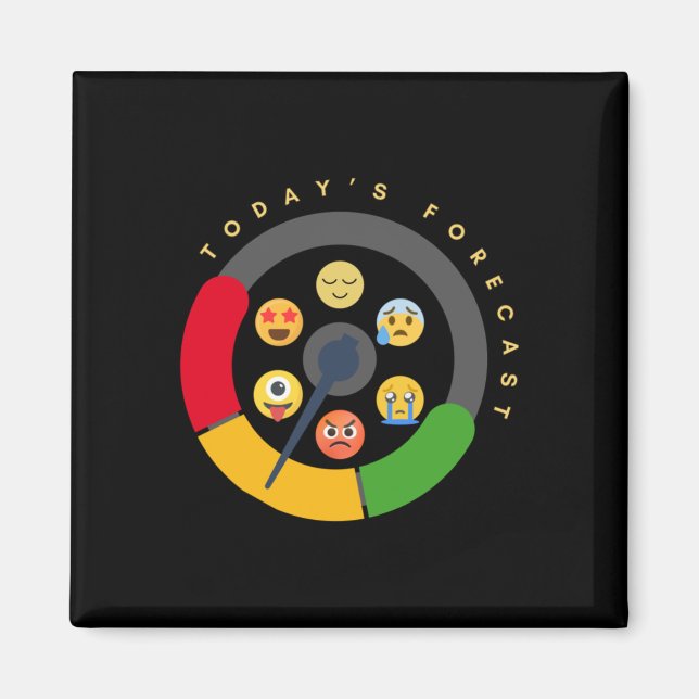 Today's Forecast Mood Meter For Mental Health Magnet (Front)