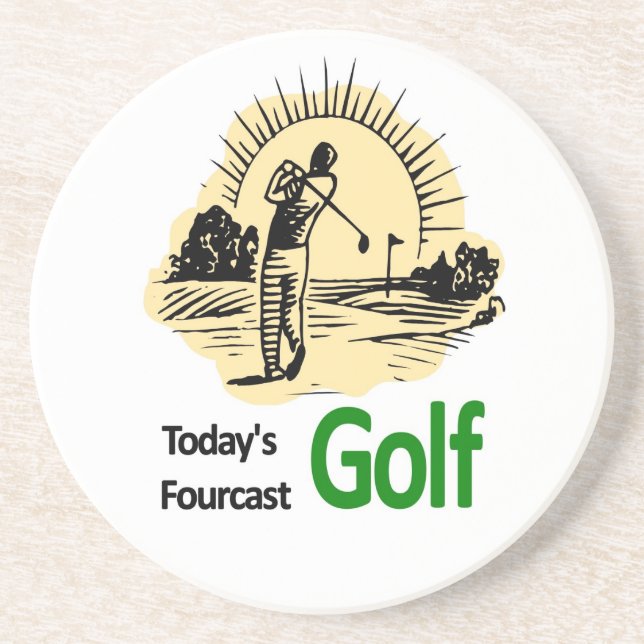 Todays Fourcast "Golf" Drink Coaster (Front)