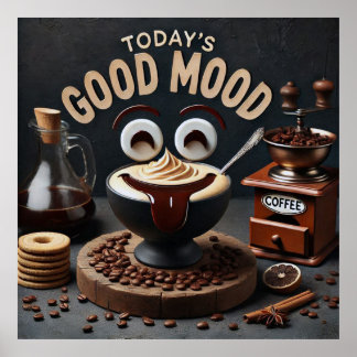 Today's Good Mood" Fine Art Coffee Poster