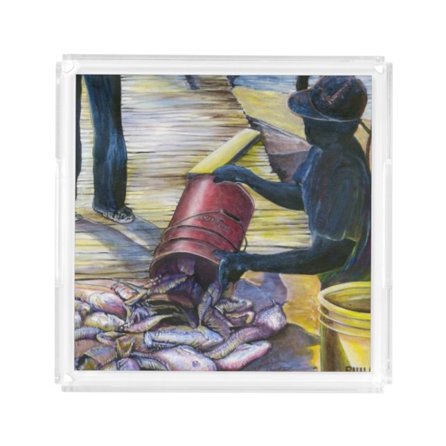 Today's Menu, Harbor Island, Bahamas Acrylic Tray (Front)