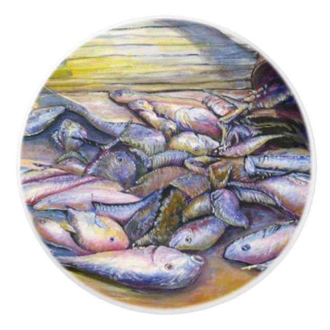 Today's Menu, Harbor Island, Bahamas Ceramic Knob (Front)