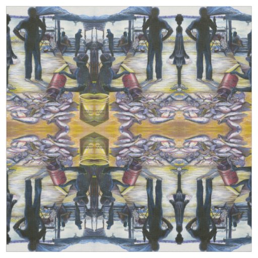 Today's Menu, Harbor Island, Bahamas Fabric