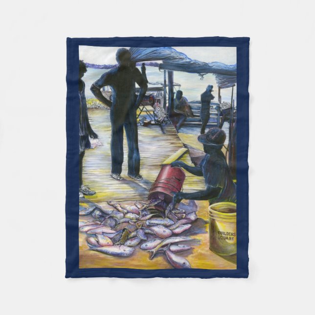 Today's Menu, Harbor Island, Bahamas Fleece Blanket (Front)