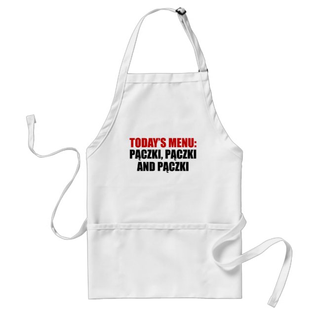 Today's Menu: Paczki Funny Adult Apron (Front)