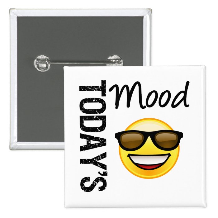 Todays Mood Emoticon Cool with Shades Pin