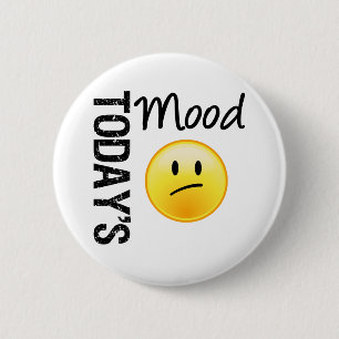 Today's Mood Emoticon Disappointed Pinback Button