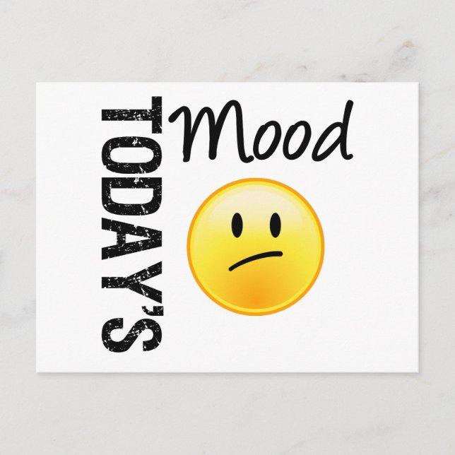 Today's Mood Emoticon Disappointed Postcard (Front)