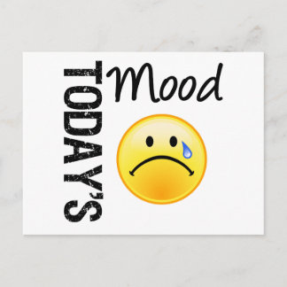 Today's Mood Emoticon Teary Postcard