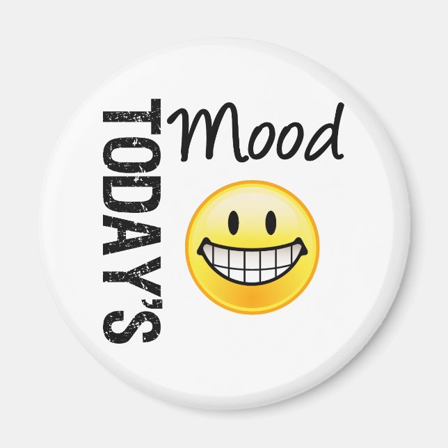 Today's Mood Very Happy Emoticon Magnet (Front)