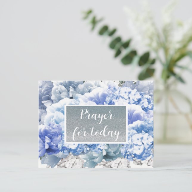 Today's Prayer Scripture Faux Glitter Postcard (Standing Front)