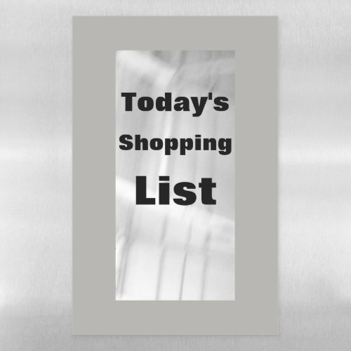 Todays Shopping List Magnetic Dry Erase Sheet
