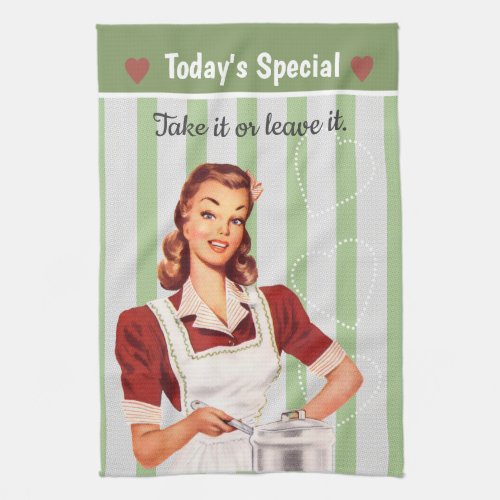 Todays Special Dishtowel _ in green Kitchen Towel