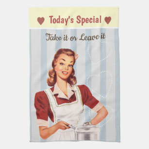 Crappy Housewife Kitchen Towel, Funny Dish Towel, Tea Towel