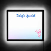 Today's Special Restaurant Menu Whiteboard Script LED Sign (Front)