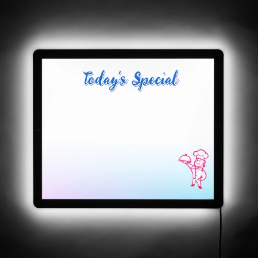 Today's Special Restaurant Menu Whiteboard Script LED Sign (Front)