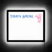 Today's Special Whiteboard Menu Restaurant Chef LED Sign (Front)