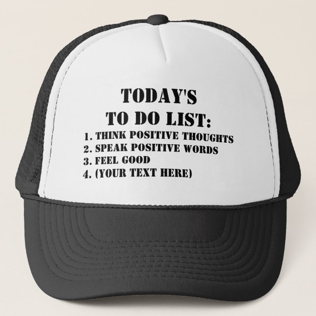 Today's To Do List: Cap (Front)