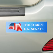 Todd Akin for Senate Bumper Sticker (On Car)