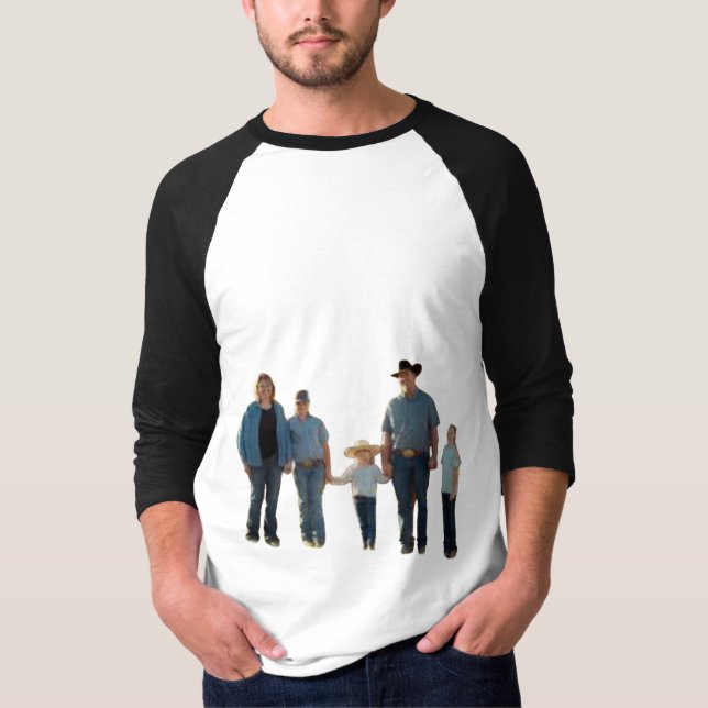 Todd Family Men's Basic 3/4 Sleeve Raglan T-Shirt (Front)