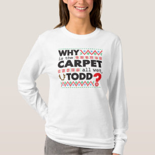 Todd Margo Carpet Funny Red Green Ugly Christmas T-Shirt