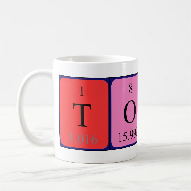 Todd periodic table name mug (Left)