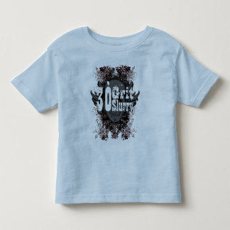Toddler 30 Grit Slurry with red T-shirt