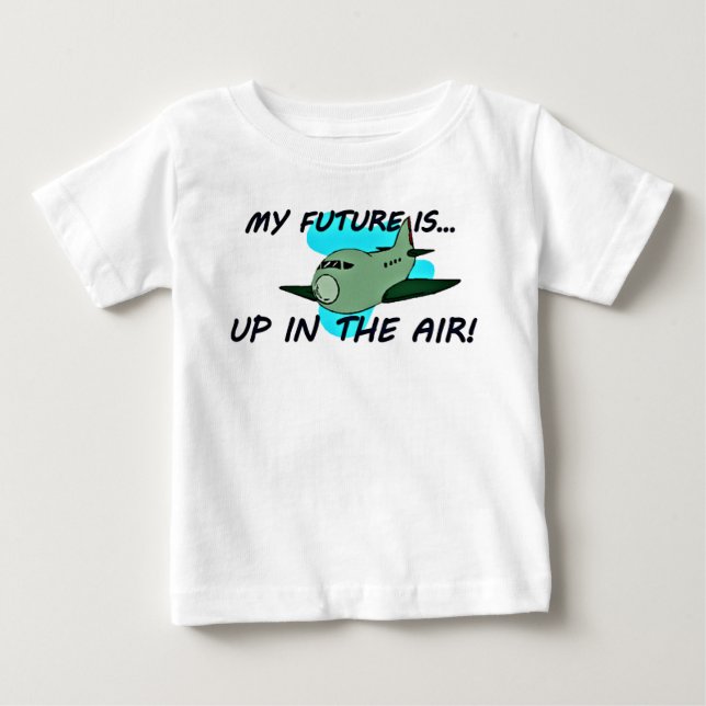 toddler airplane design baby T-Shirt (Front)