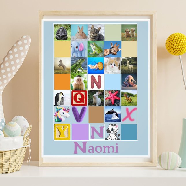Toddler Alphabet Animal Poster Personalized (Creator Uploaded)