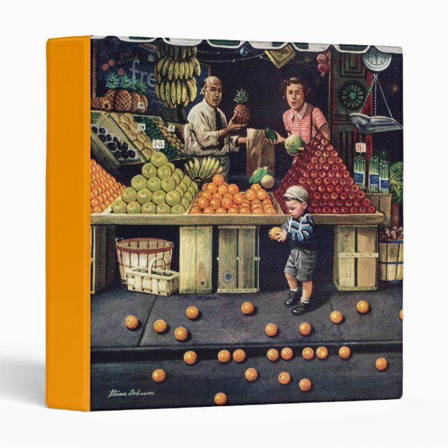 Toddler and Oranges 3 Ring Binder (Front/Spine)