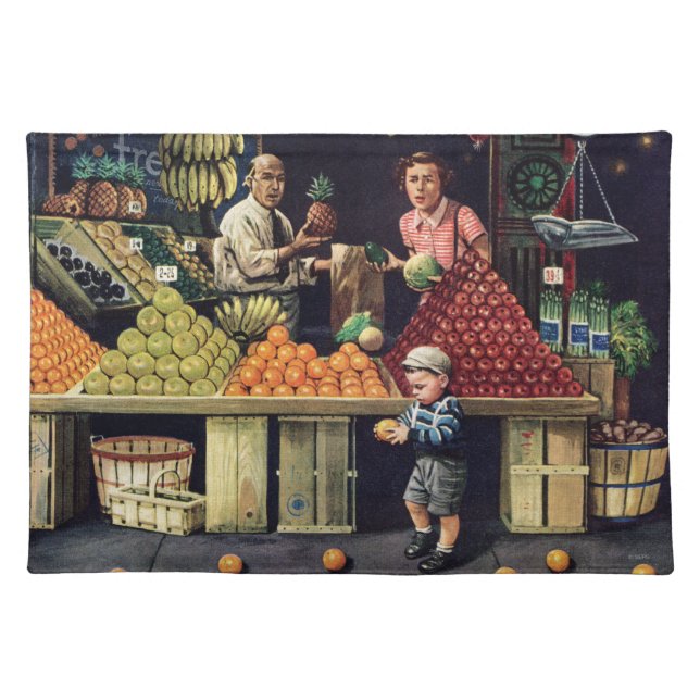 Toddler and Oranges Placemat (Front)