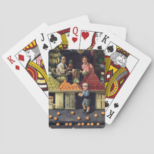 Toddler and Oranges Poker Cards