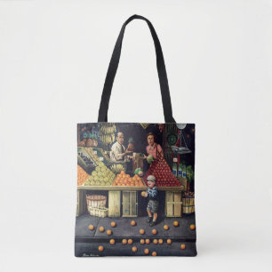 Toddler and Oranges Tote Bag