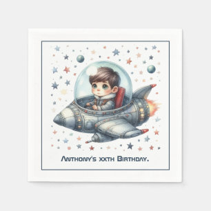 Toddler Astronaut Space themed Birthday Party Napkins