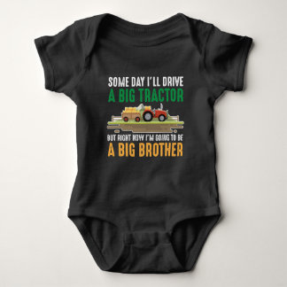 Toddler Big Brother Graphic Tractor Sibling Son Baby Bodysuit