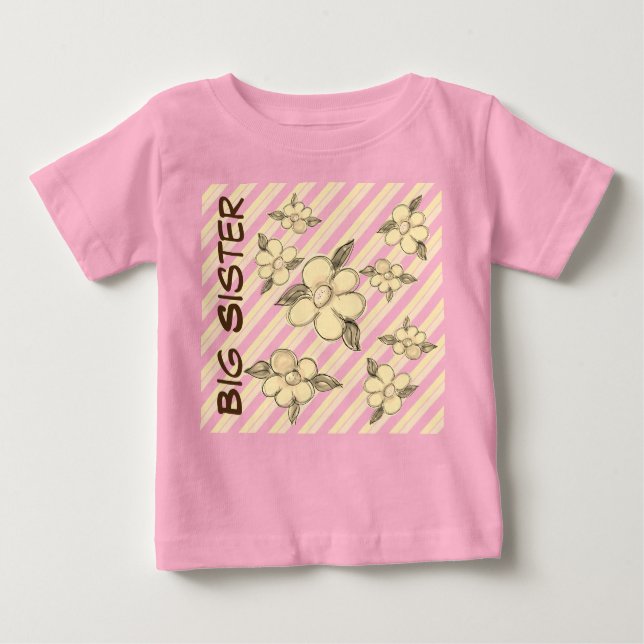 Toddler Big Sister Pink Fancy Tee (Front)