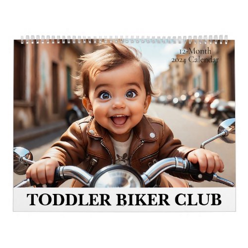 Toddler Biker Club Motorcycle Adventures Calendar