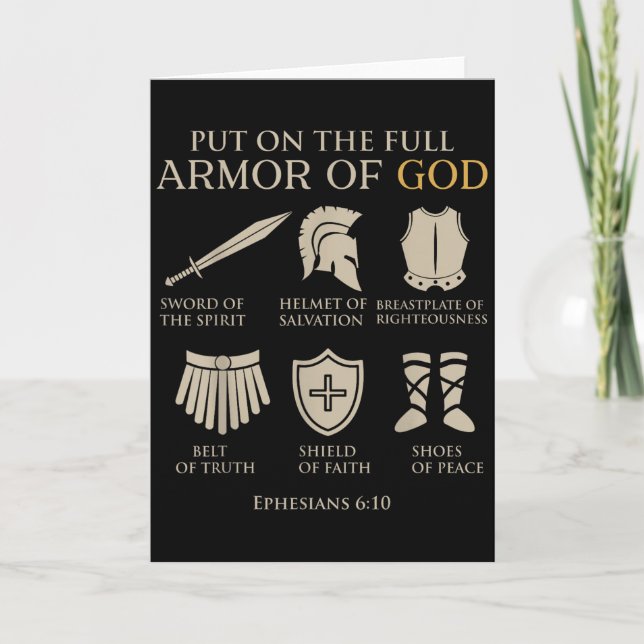 Toddler Boy Armor Of God Brother Son Men Kid Chris Card (Front)