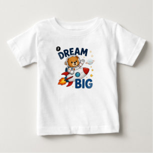 Toddler Boy Astronaut Bear “Dream Big” T-Shirt