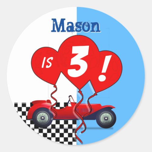 Toddler Boy Birthday  Classic Round Sticker