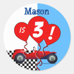 Toddler Boy Birthday Classic Round Sticker