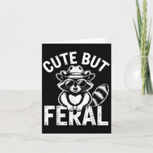 Toddler Boy Cute But Feral Raccoon Cowboy Trash-pa Card