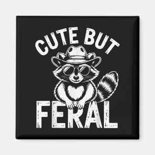 Toddler Boy Cute But Feral Raccoon Cowboy Trash-pa Magnet