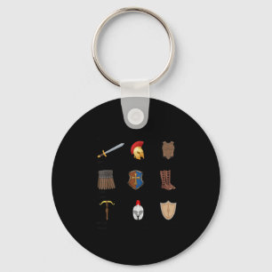 Toddler Boy God Says I Am Armor Of God Brother Son Keychain