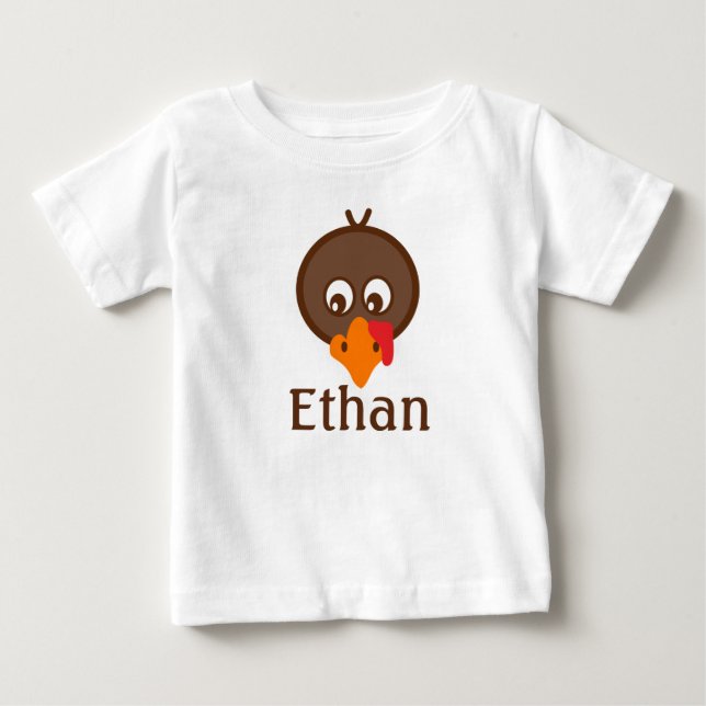 Toddler Boy Thanksgiving Turkey Day shirt (Front)