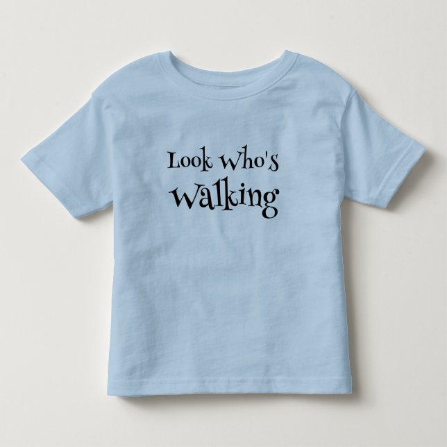 Toddler Boy's Walking in Blue Toddler T-shirt (Front)