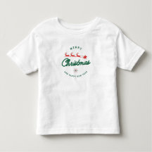 Toddler Christmas T-Shirt Merry Christmas & Happy 