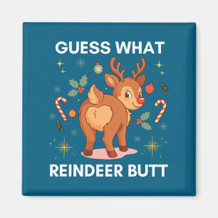 Toddler Christmas Ugly Sweater Guess What Reindeer Magnet