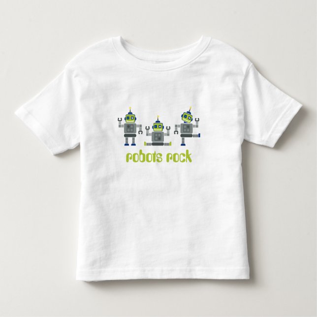 TODDLER CLOTHING :: robots x 3 Toddler T-shirt (Front)